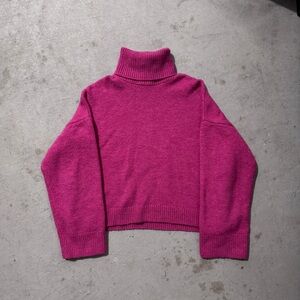 Zara Fuchsia Turtleneck Sweater